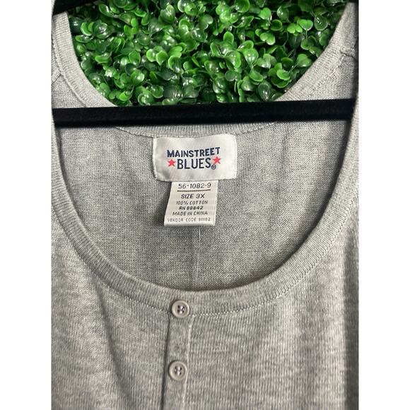 Mainstreet Blues Peasant Tunic Gray Women Size 3X NWT Cotton Boho - Picture 5 of 6